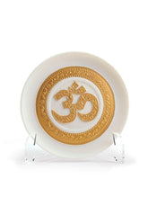 Om Decorative Plate, Golden Luster